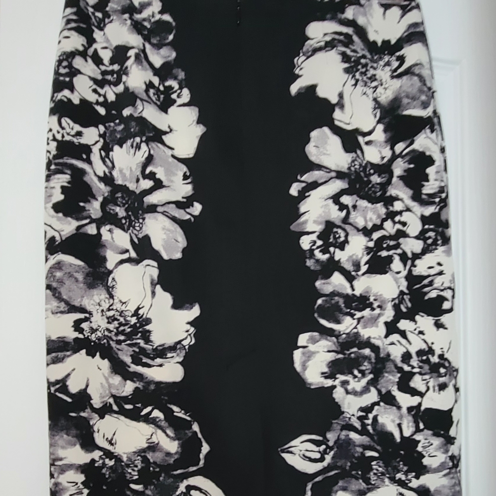 Floral Black and White Women's Skirt
